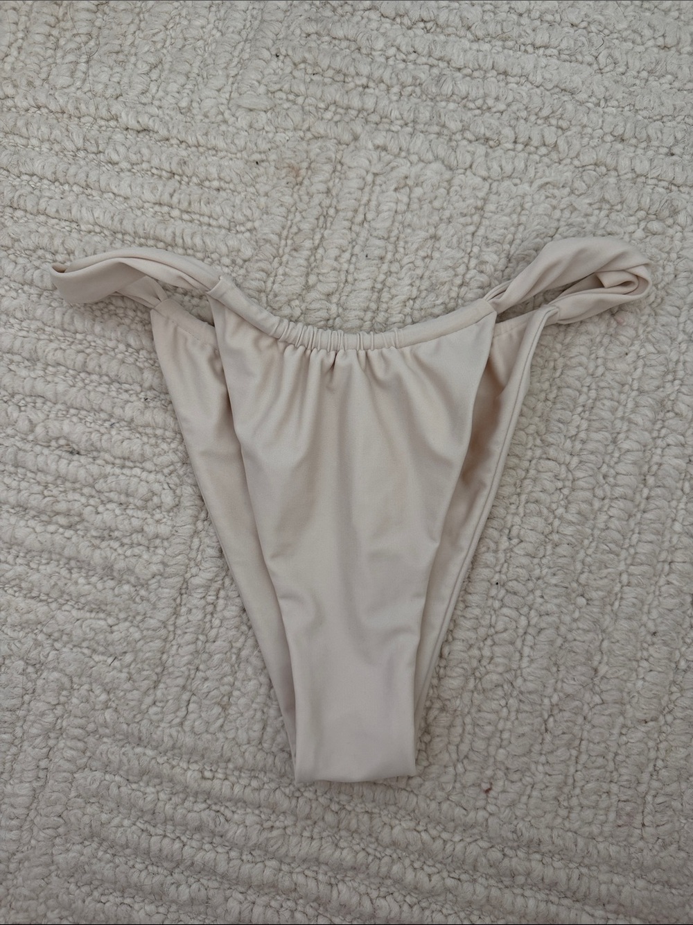 High-Cut Cream Women’s Bikini Bottoms